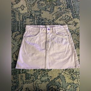 zara (light pink jean skirt.)